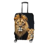 FHESDCW Mother Lion And Young Lion Luggage Covers for Suitcases, Washable Travel Accessories, Anti-Scratch & Dust Protection Suitcase Cover Protector Fits 19-32 Inch Luggage, style, L, Classic