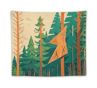 FHESDCW Mountain Fir Forest Tapestry for Bedroom Aesthetic - Lightweight Wall Hanging Backdrop Vintage Wall Art Tapestry Easy to Hang for Living Room Dorm Home Decor 50"x60"