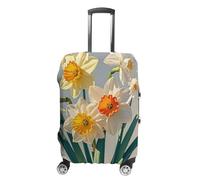 FHESDCW Narcissus Luggage Covers for Suitcases, Washable Travel Accessories, Anti-Scratch & Dust Protection Suitcase Cover Protector Fits 19-32 Inch Luggage, style, M, Classic