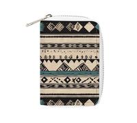 FHESDCW Native American Patterns Leather Card Bag Credit Card Holder Zipper Wallet With 20 Card Slots Slim Wallet Debit Card Protector Organizer Case, style, 16x11.5cm