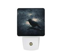 FHESDCW Night Crow Night Lights Plug Into Wall, LED Nightlights Auto On/Off Dusk to Dawn Sensor, Energy Efficient Night Lamp Soft Glow for Hallway Bedroom Bathroom Kitchen, 0.5W