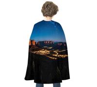 FHESDCW Night Western Style Halloween Cape Unisex, Reversible Satin Cloak for Cosplay, Christmas, Halloween Party