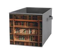 FHESDCW Old Bookshelf Foldable Storage Box with Handles, Durable Oxford Storage Cubes, 1PCS Collapsible Closet Organizer for Home, Shelf, Office, Travel