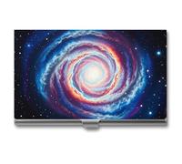 FHESDCW Outer Space Nebula Gas Cloud Business Card Holder for Men & Women, Professional Card Case with Buckle Style Shut, Compact And Portable Metal Case for Office Workers, style, One Size, Classic