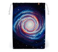 FHESDCW Outer Space Nebula Gas Cloud Drawstring Bag Canvas, Reusable Travel Jewelry Pouches, Washable Storage Bags for Gift, Candy, Cosmetics 20 * 25cm