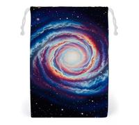 FHESDCW Outer Space Nebula Gas Cloud Drawstring Bag Canvas, Reusable Travel Jewelry Pouches, Washable Storage Bags for Gift, Candy, Cosmetics 12 * 18cm