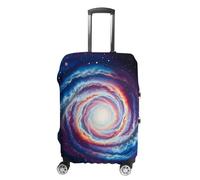 FHESDCW Outer Space Nebula Gas Cloud Luggage Covers for Suitcases, Washable Travel Accessories, Anti-Scratch & Dust Protection Suitcase Cover Protector Fits 19-32 Inch Luggage, Style, L, Classic