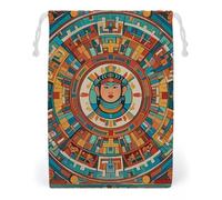 FHESDCW Patterns of Ancient Civilization Figures Drawstring Bag Canvas, Reusable Travel Jewelry Pouches, Washable Storage Bags for Gift, Candy, Cosmetics 20 * 25cm