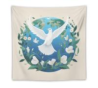FHESDCW Peace on Earth Tapestry for Bedroom Aesthetic - Lightweight Wall Hanging Backdrop Vintage Wall Art Tapestry Easy to Hang for Living Room Dorm Home Decor 60"x60"