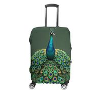 FHESDCW Peacock with Tassels Luggage Covers for Suitcases, Washable Travel Accessories, Anti-Scratch & Dust Protection Suitcase Cover Protector Fits 19-32 Inch Luggage, Style, L, Classic