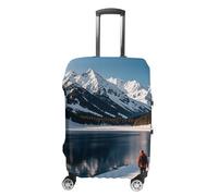 FHESDCW People Cross Lakes Luggage Covers for Suitcases, Washable Travel Accessories, Anti-Scratch & Dust Protection Suitcase Cover Protector Fits 19-32 Inch Luggage, Style, S, Classic