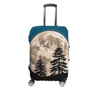 FHESDCW Pine Trees of The Moon Luggage Covers for Suitcases, Washable Travel Accessories, Anti-Scratch & Dust Protection Suitcase Cover Protector Fits 19-32 Inch Luggage, Style, L, Classic