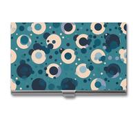 FHESDCW Polka Dot Business Card Holder for Men & Women, Professional Card Case with Buckle Style Shut, Compact And Portable Metal Case for Office Workers, style, One Size, Classic