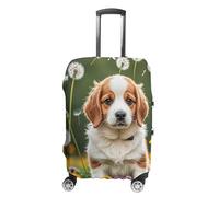 FHESDCW Puppies And Dandelions Luggage Covers for Suitcases, Washable Travel Accessories, Anti-Scratch & Dust Protection Suitcase Cover Protector Fits 19-32 Inch Luggage, style, M, Classic