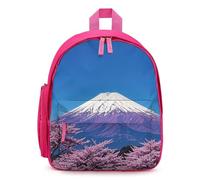 FHESDCW Purple Mount Fuji Backpack for Men Women, Durable Small Bookbag Lightweight Daypack for Travel, Hiking, Pink-style, One Size, Daypack Backpacks