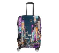 FHESDCW Purple Tokyo Streets Luggage Covers for Suitcases, Washable Travel Accessories, Anti-Scratch & Dust Protection Suitcase Cover Protector Fits 19-32 Inch Luggage, Style, XL, Classic