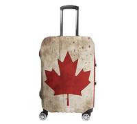 FHESDCW Retro Canada Flag Luggage Covers for Suitcases, Washable Travel Accessories, Anti-Scratch & Dust Protection Suitcase Cover Protector Fits 19-32 Inch Luggage, style, M, Classic