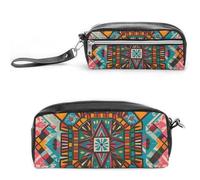 FHESDCW Retro Pop Art Style Pencil Case Large Capacity with Zipper, Hanging Water Proof Cosmetic Bag for Travel, Vintage Leather Pencil Pouch for Women Men