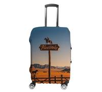 FHESDCW Retro Western Cowboy Horseback Luggage Covers for Suitcases, Washable Travel Accessories, Anti-Scratch & Dust Protection Suitcase Cover Protector Fits 19-32 Inch Luggage, Style, M, Classic