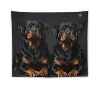 FHESDCW Rottweiler Wallpaper Tapestry for Bedroom Aesthetic - Lightweight Wall Hanging Backdrop Vintage Wall Art Tapestry Easy to Hang for Living Room Dorm Home Decor 50"x60"