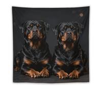 FHESDCW Rottweiler Wallpaper Tapestry for Bedroom Aesthetic - Lightweight Wall Hanging Backdrop Vintage Wall Art Tapestry Easy to Hang for Living Room Dorm Home Decor 60"x60"