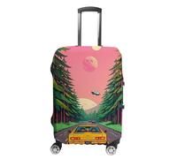 FHESDCW Science Fiction Style Robotic Car Luggage Covers for Suitcases, Washable Travel Accessories, Anti-Scratch & Dust Protection Suitcase Cover Protector Fits 19-32 Inch Luggage, style, M, Classic