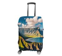 FHESDCW Seaside Mountain Skyline Luggage Covers for Suitcases, Washable Travel Accessories, Anti-Scratch & Dust Protection Suitcase Cover Protector Fits 19-32 Inch Luggage, Style, L, Classic