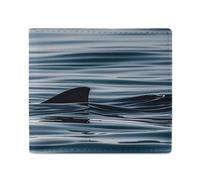 FHESDCW Shark Fin Water Wallet Elegant Leather Wallets with ID Window & 2 Card Slots, Slim Bifold Wallet for Men Women