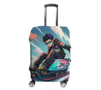 FHESDCW Skateboarding And Skiing Luggage Covers for Suitcases, Washable Travel Accessories, Anti-Scratch & Dust Protection Suitcase Cover Protector Fits 19-32 Inch Luggage, Style, L, Classic