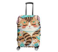 FHESDCW Sleeping Cat Luggage Covers for Suitcases, Washable Travel Accessories, Anti-Scratch & Dust Protection Suitcase Cover Protector Fits 19-32 Inch Luggage, style, M, Classic