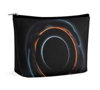FHESDCW Small Makeup Bag for Purse, Waterproof PU Leather Mysterious Cosmic Black Holes Cosmetic Bag Portable Toiletry Organizer Mini Makeup Pouch Versatile Zipper Pouch for Women, Travel, Gifts