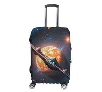 FHESDCW Spaceship Luggage Covers for Suitcases, Washable Travel Accessories, Anti-Scratch & Dust Protection Suitcase Cover Protector Fits 19-32 Inch Luggage, Style, XL, Classic