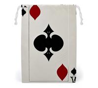 FHESDCW Spades K Poker Drawstring Bag Canvas, Reusable Travel Jewelry Pouches, Washable Storage Bags for Gift, Candy, Cosmetics 20 * 25cm