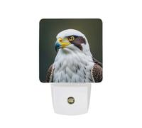 FHESDCW Spear Falcon, White Eagle Night Lights Plug Into Wall, LED Nightlights Auto On/Off Dusk to Dawn Sensor, Energy Efficient Night Lamp Soft Glow for Hallway Bedroom Bathroom Kitchen, 0.5W