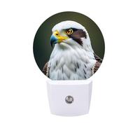 FHESDCW Spear Falcon, White Eagle Night Lights Plug Into Wall, LED Nightlights Auto On/Off Dusk to Dawn Sensor, Energy Efficient Night Lamp Soft Glow for Hallway Bedroom Bathroom Kitchen, 0.5W