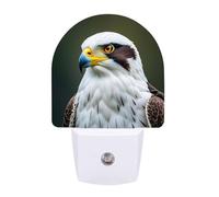 FHESDCW Spear Falcon, White Eagle Night Lights Plug Into Wall, LED Nightlights Auto On/Off Dusk to Dawn Sensor, Energy Efficient Night Lamp Soft Glow for Hallway Bedroom Bathroom Kitchen, 0.5W