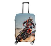 FHESDCW Sports Motorcycle Luggage Covers for Suitcases, Washable Travel Accessories, Anti-Scratch & Dust Protection Suitcase Cover Protector Fits 19-32 Inch Luggage, style, M, Classic