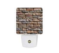 FHESDCW Stone Wall Night Lights Plug Into Wall, LED Nightlights Auto On/Off Dusk to Dawn Sensor, Energy Efficient Night Lamp Soft Glow for Hallway Bedroom Bathroom Kitchen, 0.5W