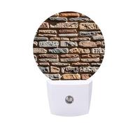FHESDCW Stone Wall Night Lights Plug Into Wall, LED Nightlights Auto On/Off Dusk to Dawn Sensor, Energy Efficient Night Lamp Soft Glow for Hallway Bedroom Bathroom Kitchen, 0.5W