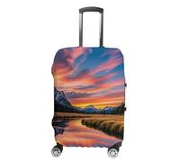 FHESDCW Sunset Reflection Luggage Covers for Suitcases, Washable Travel Accessories, Anti-Scratch & Dust Protection Suitcase Cover Protector Fits 19-32 Inch Luggage, Style, L, Classic