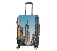 FHESDCW Tall Buildings in The City Luggage Covers for Suitcases, Washable Travel Accessories, Anti-Scratch & Dust Protection Suitcase Cover Protector Fits 19-32 Inch Luggage, Style, M, Classic