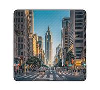 FHESDCW Tall Buildings in The City Picnic Blanket with Zippered Tote Bag, Waterproof Portable Outdoor Blanket, Lightweight Foldable Outdoor Mat for Beach, Camping, Park, 150x150cm