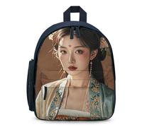 FHESDCW Tang Dynasty Noble Consort Backpack for Men Women, Durable Small Bookbag Lightweight Daypack for Travel, Hiking, Blue-style, One Size, Daypack Backpacks