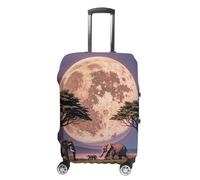 FHESDCW The Elephant Walks Luggage Covers for Suitcases, Washable Travel Accessories, Anti-Scratch & Dust Protection Suitcase Cover Protector Fits 19-32 Inch Luggage, Style, L, Classic