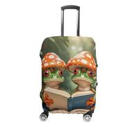 FHESDCW The Frog Family Is Reading Luggage Covers for Suitcases, Washable Travel Accessories, Anti-Scratch & Dust Protection Suitcase Cover Protector Fits 19-32 Inch Luggage, Style, L, Classic