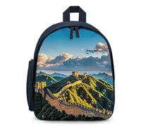 FHESDCW The Great Wall of China Backpack for Men Women, Durable Small Bookbag Lightweight Daypack for Travel, Hiking, Blue-style, One Size, Daypack Backpacks