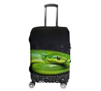 FHESDCW The Green Snake Luggage Covers for Suitcases, Washable Travel Accessories, Anti-Scratch & Dust Protection Suitcase Cover Protector Fits 19-32 Inch Luggage, Style, S, Classic