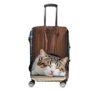 FHESDCW The Kitten Sleeps Luggage Covers for Suitcases, Washable Travel Accessories, Anti-Scratch & Dust Protection Suitcase Cover Protector Fits 19-32 Inch Luggage, style, M, Classic