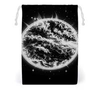 FHESDCW The Mysterious Burning of The Sun Drawstring Bag Canvas, Reusable Travel Jewelry Pouches, Washable Storage Bags for Gift, Candy, Cosmetics 12 * 18cm