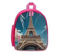 FHESDCW The Towering Iron Tower Backpack for Men Women, Durable Small Bookbag Lightweight Daypack for Travel, Hiking, Pink-style, One Size, Daypack Backpacks